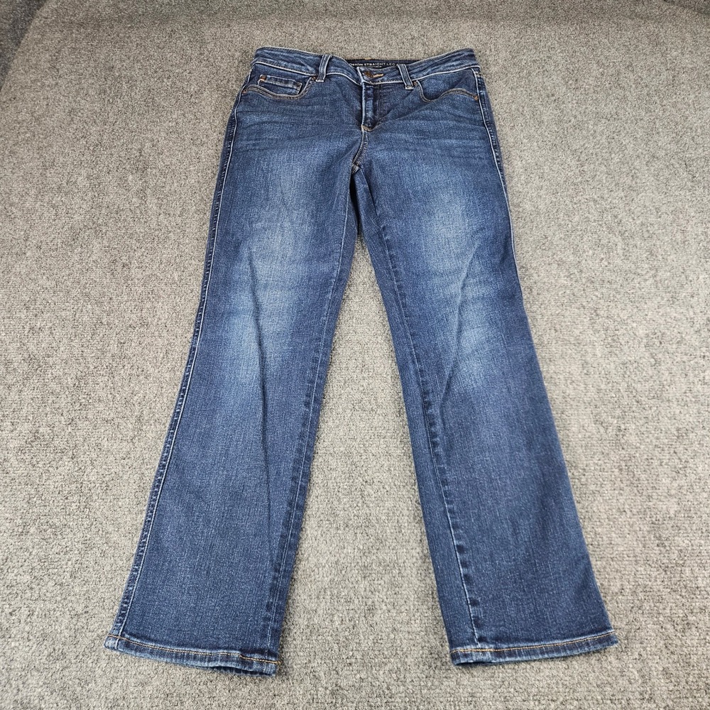 Chicos DefineMe Denim Straight Leg Ankle Jeans Blue‎ Dark Wash Size 0.5 US 6R